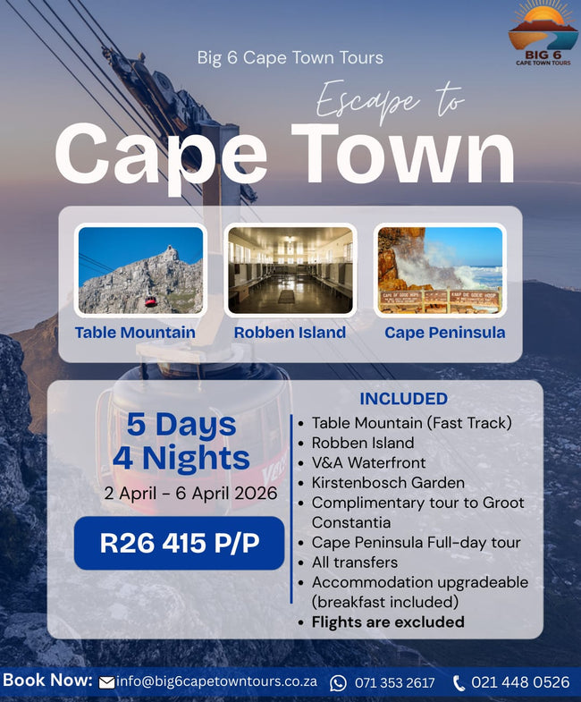 2- 6 April 2026 Cape Town Package